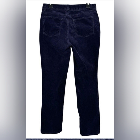 Talbots "Curvy" boot cut navy cords 32 inseam sz 2 - Picture 3 of 7